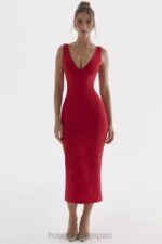 衣類 House of CB cece レッドローズプランジマキシドレス 0N8J303 - Image 2