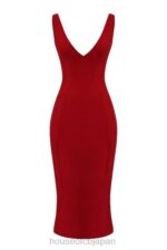衣類 House of CB cece レッドローズプランジマキシドレス 0N8J303 - Image 5