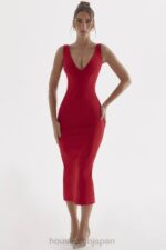 衣類 House of CB cece レッドローズプランジマキシドレス 0N8J303 - Image 8