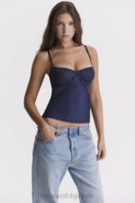 衣類 House of CB cecilie ネイビーサテン＆レースキャミトップ 0N8J680 - Image 13
