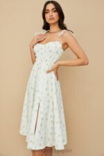 衣類 House of CB christabel アイボリー フローラル シャーリング ミディドレス 0N8J555 - Image 14