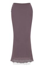 衣類 House of CB dyana ダークモーブ バイアスカット マキシ スカート 0N8J904 - Image 4