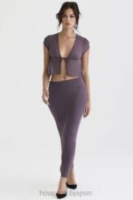 衣類 House of CB dyana ダークモーブ バイアスカット マキシ スカート 0N8J904 - Image 8