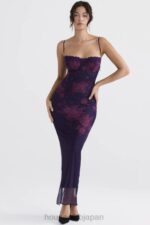 衣類 House of CB アイザグレープフラワープリントマキシドレス 0N8J329 - Image 12