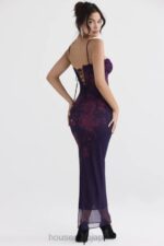 衣類 House of CB アイザグレープフラワープリントマキシドレス 0N8J329 - Image 15