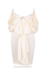 衣類 House of CB アイシャ アイボリーサテン ストラップレスドレス 0N8J628 - Image 9