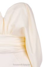 衣類 House of CB アイシャ アイボリーサテン ストラップレスドレス 0N8J628 - Image 10