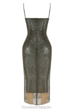衣類 House of CB アイラオリーブレースミディドレス 0N8J370 - Image 6