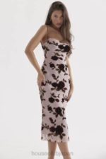 衣類 House of CB アズラ ピンク devore ミディドレス 0N8J302 - Image 12