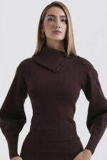 衣類 House of CB アデリータ チョコレート カシミア ブレンド セーター 0N8J654 - Image 7