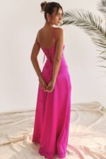 衣類 House of CB アナベラ フクシア レースアップ マキシドレス 0N8J199 - Image 3