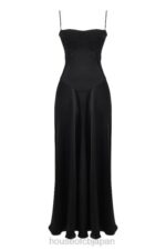 衣類 House of CB アナベラ ブラック レースアップ マキシ ドレス 0N8J273 - Image 4