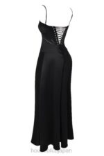 衣類 House of CB アナベラ ブラック レースアップ マキシ ドレス 0N8J273 - Image 5