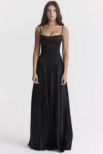 衣類 House of CB アナベラ ブラック レースアップ マキシ ドレス 0N8J273 - Image 7