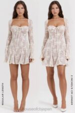 衣類 House of CB アナリッサ ヴィンテージ クリーム レース コルセット ドレス 0N8J170 - Image 5