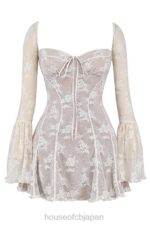 衣類 House of CB アナリッサ ヴィンテージ クリーム レース コルセット ドレス 0N8J170 - Image 7