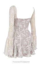 衣類 House of CB アナリッサ ヴィンテージ クリーム レース コルセット ドレス 0N8J170 - Image 8