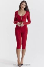 衣類 House of CB アビゲイル チェリー ニット カプリ パンツ 0N8J860 - Image 7