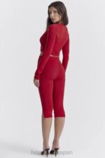 衣類 House of CB アビゲイル チェリー ニット カプリ パンツ 0N8J860 - Image 9