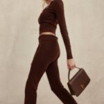 衣類 House of CB アマチョコレート カシミアブレンドパンツ 0N8J826