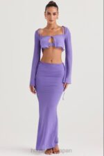 衣類 House of CB アマルフィ バイオレット カットアウト マキシ スカート 0N8J930 - Image 6