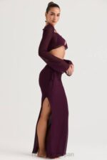 衣類 House of CB アマルフィ プルーン カットアウト マキシスカート 0N8J931 - Image 6