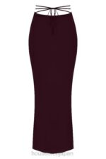 衣類 House of CB アマルフィ プルーン カットアウト マキシスカート 0N8J931 - Image 9