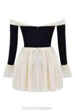 衣類 House of CB アラナ ブラック & クリーム オフショルダー ドレス 0N8J124 - Image 5