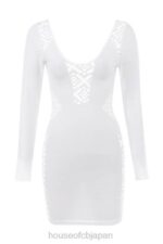 衣類 House of CB アラナ ホワイト ストレッチ ニット ミニドレス 0N8J574 - Image 5