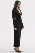 衣類 House of CB アラベラ ブラック ベルベット コルセット ドレス 0N8J306 - Image 17