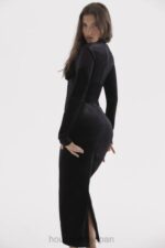 衣類 House of CB アラベラ ブラック ベルベット コルセット ドレス 0N8J306 - Image 4