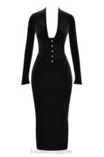 衣類 House of CB アラベラ ブラック ベルベット コルセット ドレス 0N8J306 - Image 8