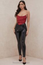 衣類 House of CB アリ レッドタフタドレープコルセット 0N8J95 - Image 13