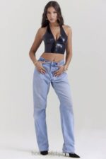 衣類 House of CB アリアドネ ブラック ラテックス ホルター トップ 0N8J662 - Image 3