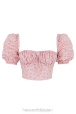 衣類 House of CB アリアナ ピンク フローラル パフ スリーブ コルセット 0N8J87 - Image 8