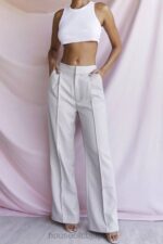 衣類 House of CB アリビア ベージュ ルーズフィット パンツ 0N8J926 - Image 9