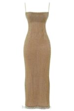 衣類 House of CB アロンドラ カフェオレ ビーズマキシドレス - 限定版 0N8J220 - Image 7