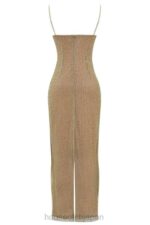 衣類 House of CB アロンドラ カフェオレ ビーズマキシドレス - 限定版 0N8J220 - Image 9