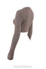 衣類 House of CB アンディ ブラウン マール ニット クロップド カーディガン 0N8J732 - Image 7