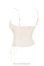 衣類 House of CB アントネッラ オフホワイト ビーガン レザー コルセット 0N8J35 - Image 9