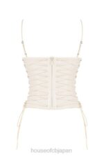 衣類 House of CB アントネッラ オフホワイト ビーガン レザー コルセット 0N8J35 - Image 10