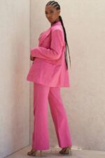 衣類 House of CB アンドレイア ピンク リネン ブレンド パンツ 0N8J1018 - Image 16
