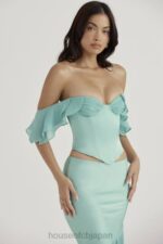 衣類 House of CB イザベラ ジェイド フリルスリーブコルセット 0N8J47 - Image 11
