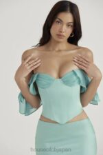 衣類 House of CB イザベラ ジェイド フリルスリーブコルセット 0N8J47 - Image 9