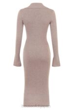 衣類 House of CB イベット ベージュ カシミア ニット ミディドレス 0N8J311 - Image 6