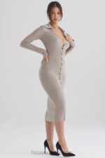衣類 House of CB イベット ベージュ カシミア ニット ミディドレス 0N8J311 - Image 10