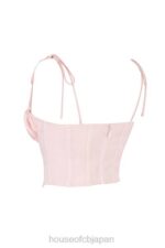 衣類 House of CB ウィローベビーピンクシフォンギャザーバストクロップドコルセット 0N8J81 - Image 3