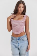 衣類 House of CB ウナ ピンク プリント コルセット 0N8J12 - Image 9