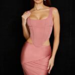 衣類 House of CB エデッタ ローズ メッシュ コルセット 0N8J73