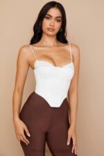 衣類 House of CB エミリアナ ホワイト ギャザー コルセット 0N8J83 - Image 6